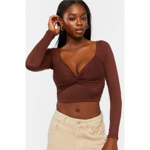 Forever 21 Twist Front Crop Top